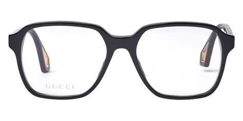 gucci - gg0469o black square men eyeglasses - 56mm|Gucci GG0469O.